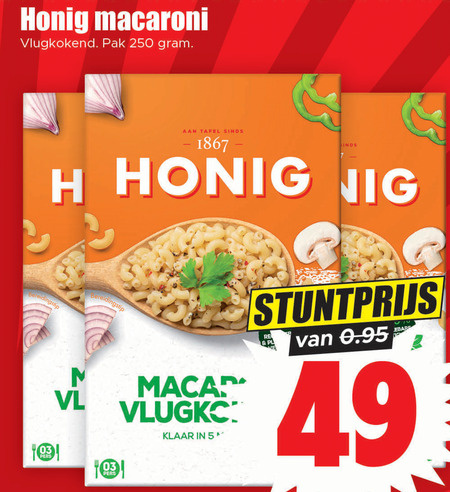 Honig   macaroni folder aanbieding bij  Dirk - details