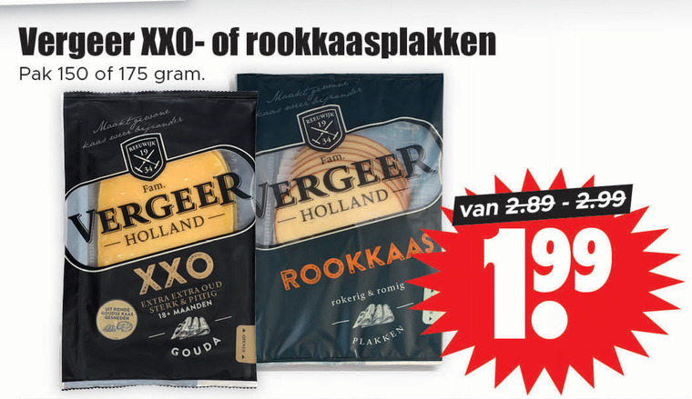 Vergeer   kaasplakken folder aanbieding bij  Dirk - details