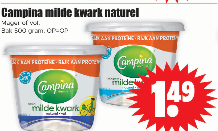 Campina   kwark folder aanbieding bij  Dirk - details