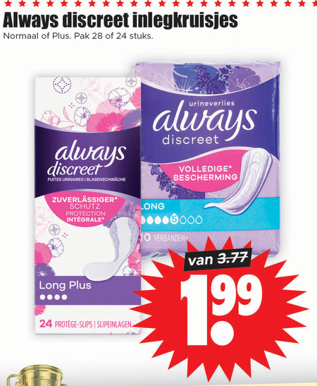 Always   inlegkruisjes folder aanbieding bij  Dirk - details