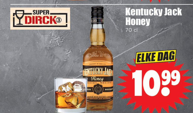 Kentucky Jack   bourbon folder aanbieding bij  Dirk - details