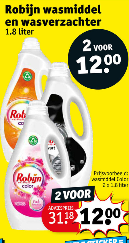 Robijn   wasmiddel, wasverzachter folder aanbieding bij  Kruidvat - details