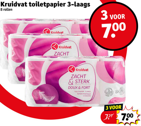 Kruidvat Huismerk   toiletpapier folder aanbieding bij  Kruidvat - details