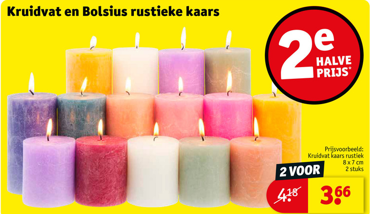 Kruidvat Huismerk   rustieke kaarsen folder aanbieding bij  Kruidvat - details