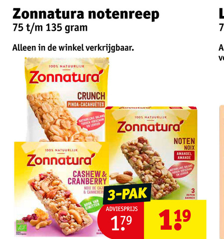 Zonnatura   mueslireep folder aanbieding bij  Kruidvat - details