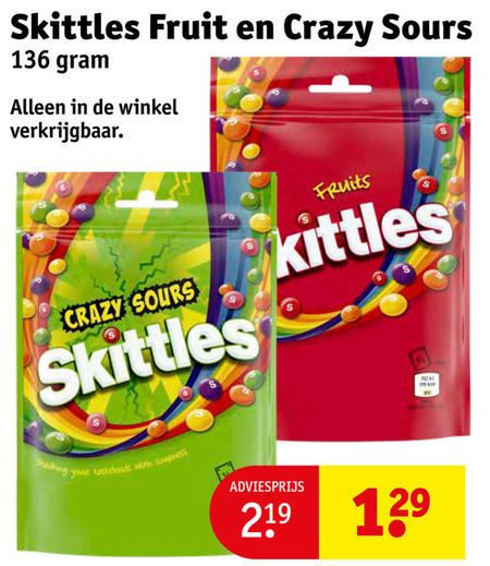 Skittles   snoep folder aanbieding bij  Kruidvat - details