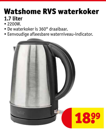 Watshome   waterkoker folder aanbieding bij  Kruidvat - details