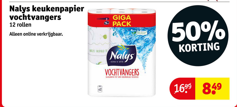 Nalys   keukenpapier folder aanbieding bij  Kruidvat - details