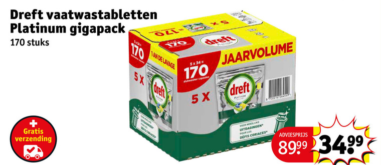 Dreft   vaatwasmiddel folder aanbieding bij  Kruidvat - details