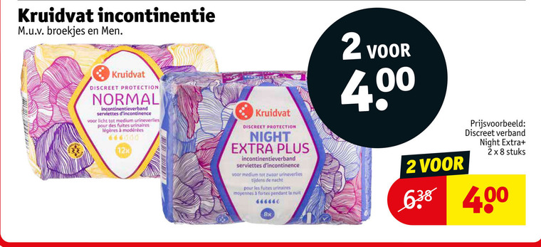 Kruidvat Huismerk   incontinentieverband folder aanbieding bij  Kruidvat - details