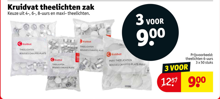 Kruidvat Huismerk   theelicht folder aanbieding bij  Kruidvat - details