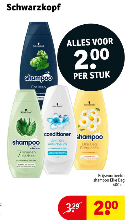 Schwarzkopf   conditioner, shampoo folder aanbieding bij  Kruidvat - details