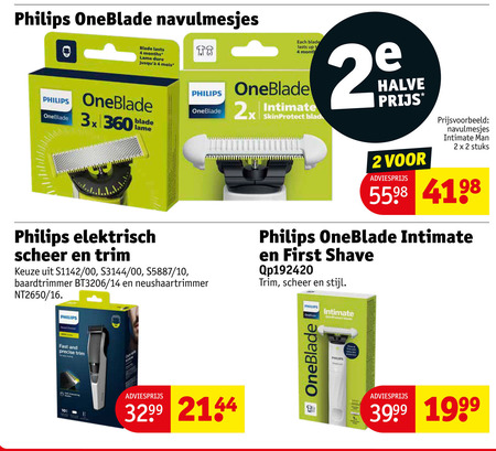 Philips   scheermesjes, elektrisch scheerapparaat folder aanbieding bij  Kruidvat - details