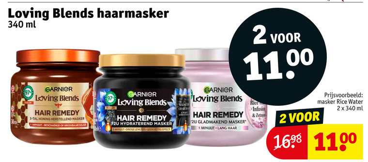 Garnier Loving Blends   haarmasker folder aanbieding bij  Kruidvat - details