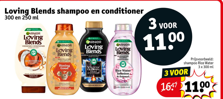 Garnier Loving Blends   shampoo, conditioner folder aanbieding bij  Kruidvat - details