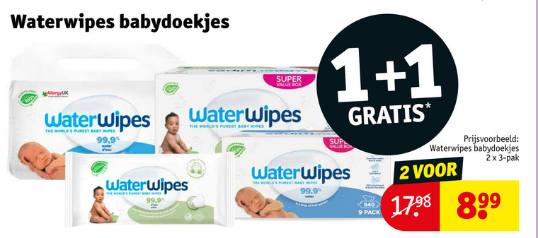 Waterwipes   billendoekjes folder aanbieding bij  Kruidvat - details