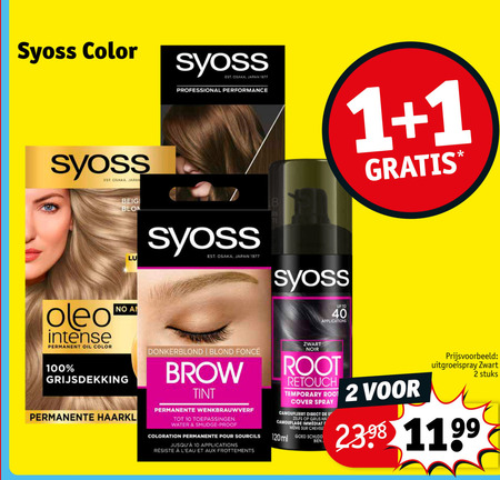 Syoss   haarkleuring folder aanbieding bij  Kruidvat - details