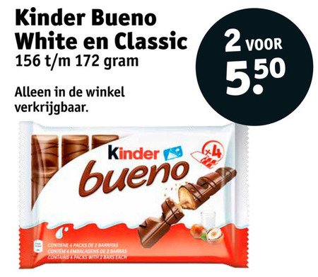 Kinder Bueno   chocoladereep folder aanbieding bij  Kruidvat - details