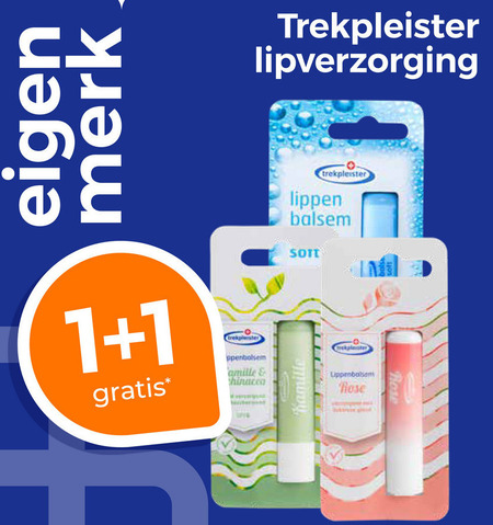 Trekpleister Huismerk   lippenbalsem folder aanbieding bij  Trekpleister - details