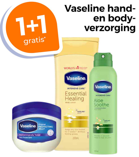 Vaseline   handcreme, bodylotion folder aanbieding bij  Trekpleister - details