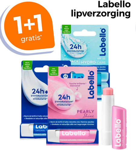 Labello   lippenbalsem folder aanbieding bij  Trekpleister - details