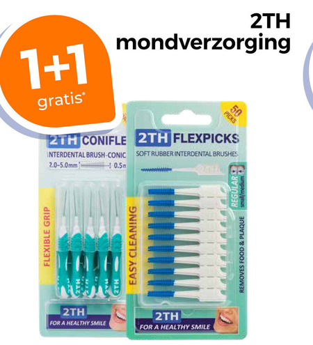 2TH   tandenstokers, interdentale ragers folder aanbieding bij  Trekpleister - details