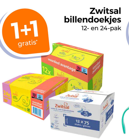 Zwitsal   billendoekjes folder aanbieding bij  Trekpleister - details