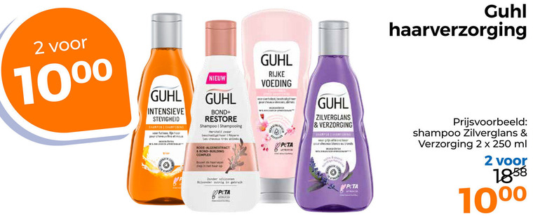 Guhl   shampoo, haarverzorging folder aanbieding bij  Trekpleister - details