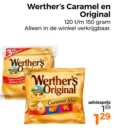 Werthers Original   snoep folder aanbieding bij  Trekpleister - details