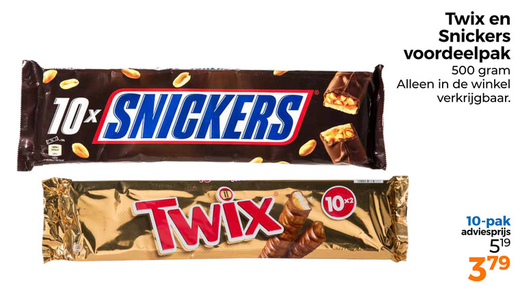 Twix   chocoladereep folder aanbieding bij  Trekpleister - details