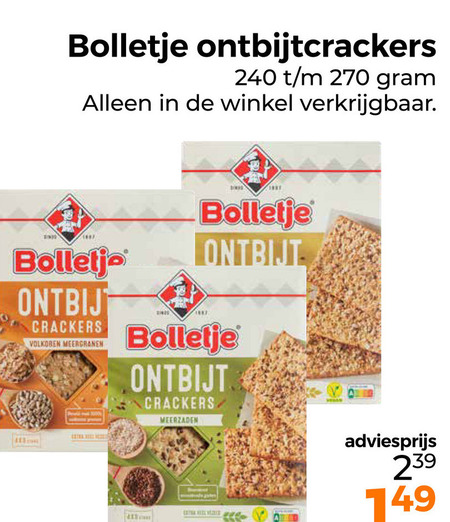 Bolletje   crackers folder aanbieding bij  Trekpleister - details