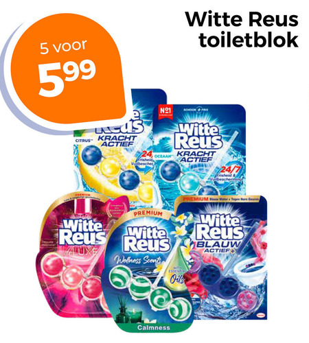 Witte Reus   toiletblok folder aanbieding bij  Trekpleister - details