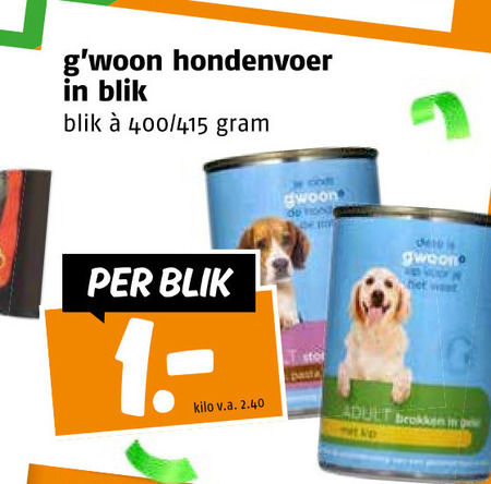 Gwoon   hondenvoer folder aanbieding bij  Poiesz - details