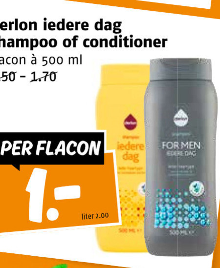 Derlon   conditioner, shampoo folder aanbieding bij  Poiesz - details