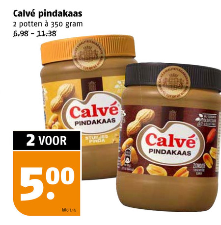 Calve   pindakaas folder aanbieding bij  Poiesz - details