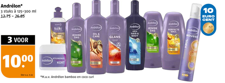 Andrelon   shampoo, hairspray folder aanbieding bij  Poiesz - details