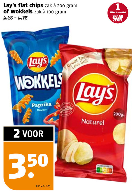 Lays   chips, zoutje folder aanbieding bij  Poiesz - details