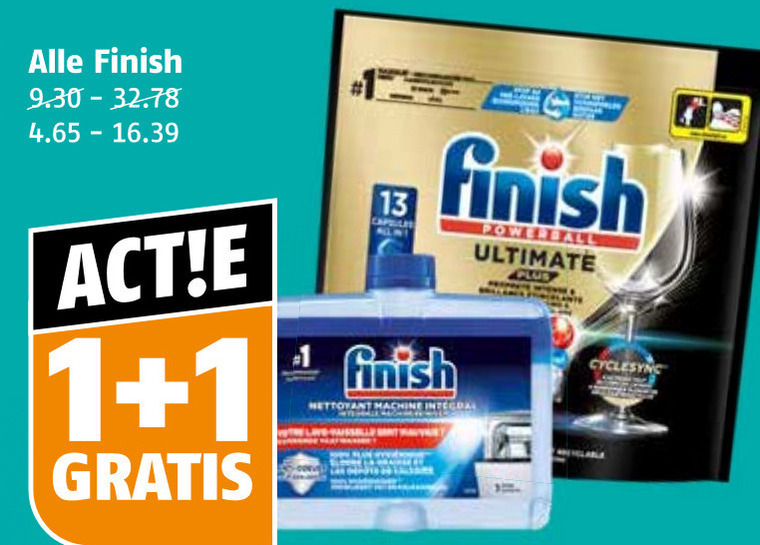 Finish   vaatwasmiddel folder aanbieding bij  Poiesz - details