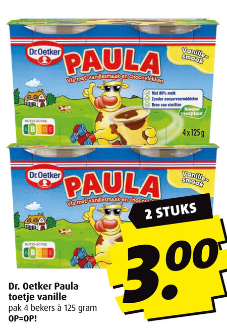 Dr Oetker Paula   toetje folder aanbieding bij  Boni - details