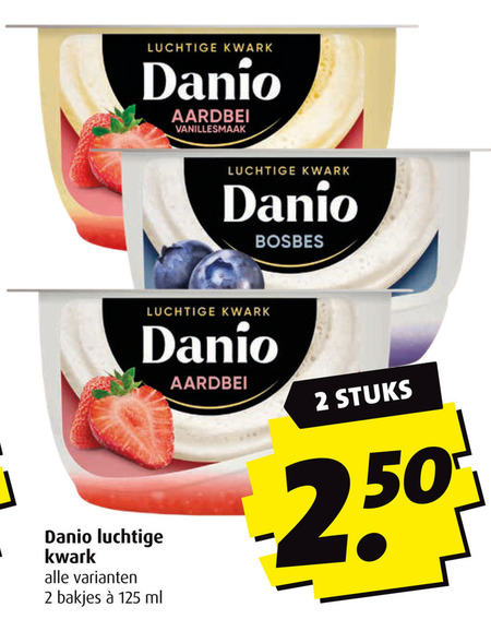 Danone Danio   kwark folder aanbieding bij  Boni - details