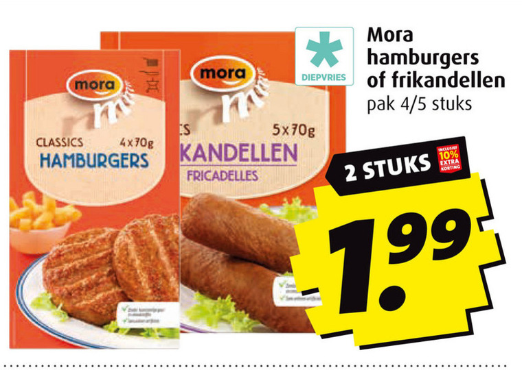 Mora   frikandellen, hamburger folder aanbieding bij  Boni - details