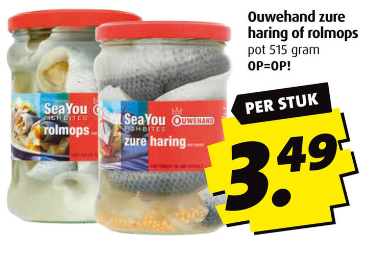 Ouwehand   haring, rolmops folder aanbieding bij  Boni - details