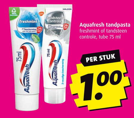 Aquafresh   tandpasta folder aanbieding bij  Boni - details