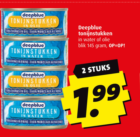 Deepblue   tonijn in blik folder aanbieding bij  Boni - details