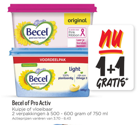 Becel   margarine folder aanbieding bij  Jumbo - details