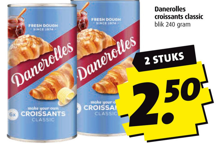 Danerolles   croissantdeeg folder aanbieding bij  Boni - details