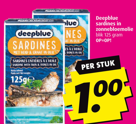 Deepblue   sardientjes folder aanbieding bij  Boni - details