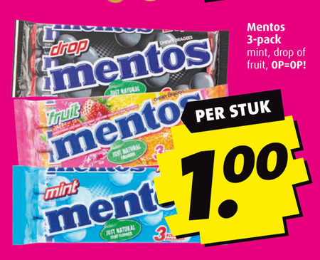 Mentos   snoep folder aanbieding bij  Boni - details