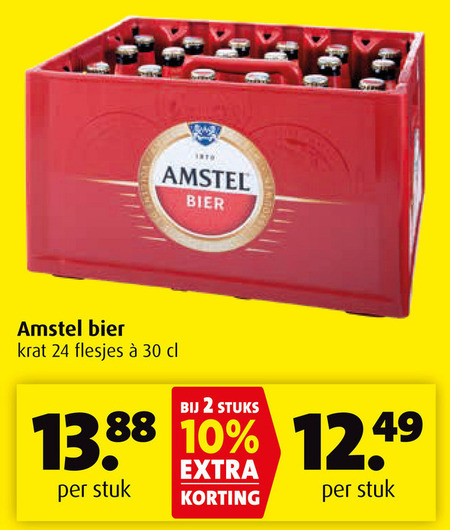 Amstel   krat bier folder aanbieding bij  Boni - details