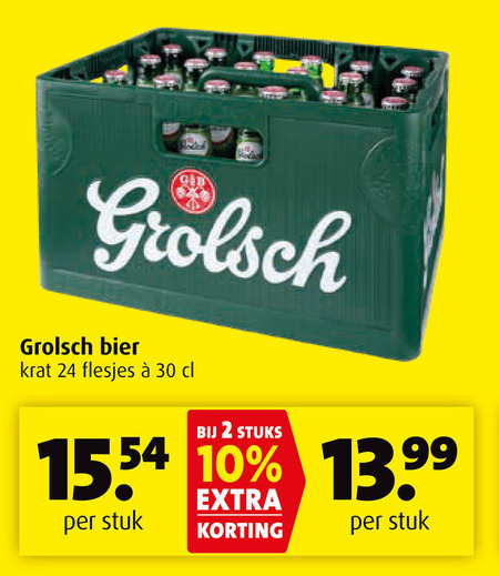 Grolsch   krat bier folder aanbieding bij  Boni - details